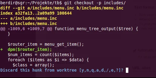 git checkout -p