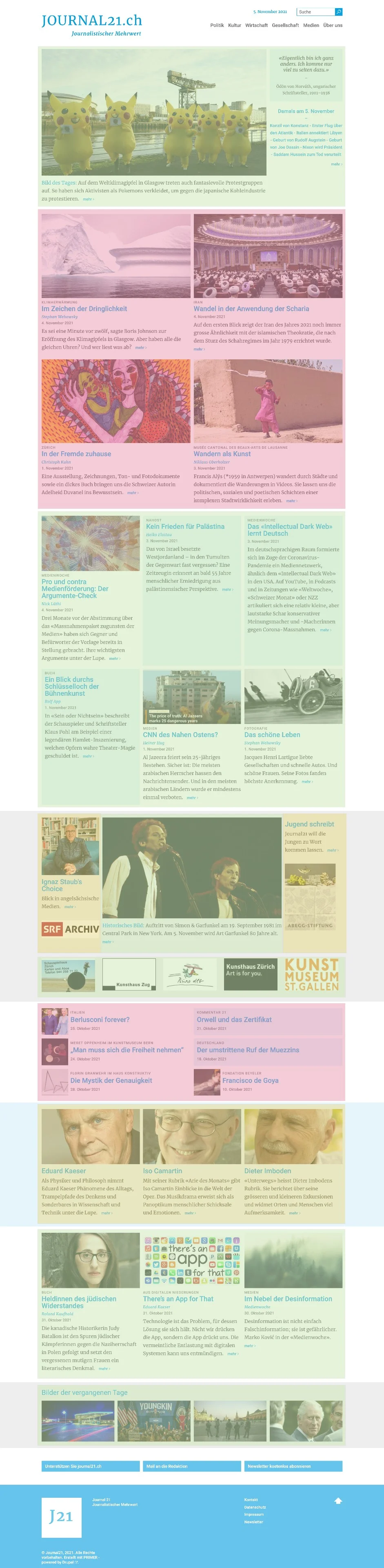 Frontpage Abschnitte von Journal21